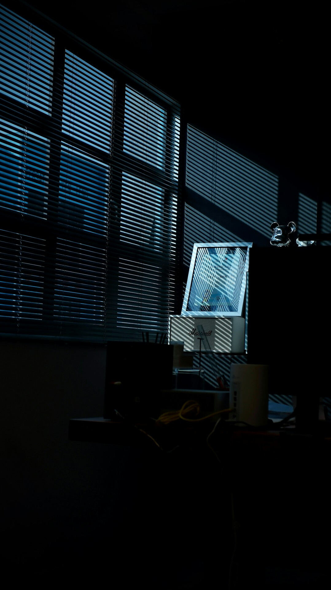 person reflecting alone in quiet room